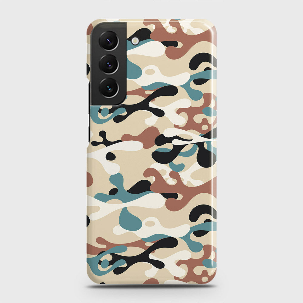 Samsung Galaxy S22 5G Cover - Camo Series - Black & Brown Design - Matte Finish - Snap On Hard Case with LifeTime Colors Guarantee