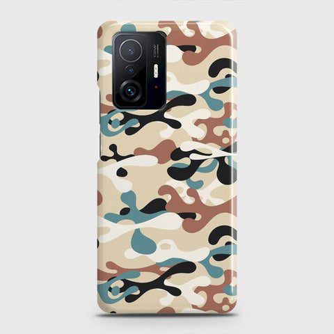 Xiaomi 11T Cover - Camo Series - Black & Brown Design - Matte Finish - Snap On Hard Case with LifeTime Colors Guarantee