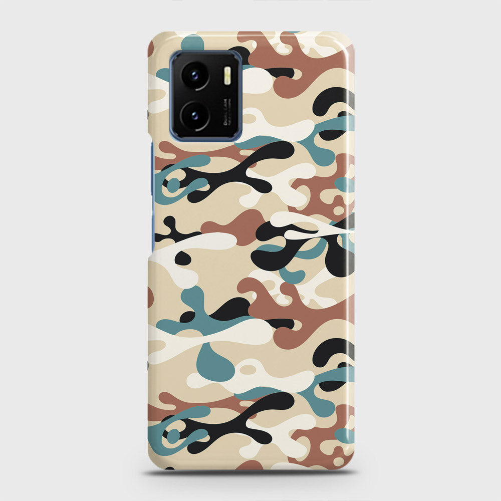 Vivo Y15s Cover - Camo Series - Black & Brown Design - Matte Finish - Snap On Hard Case with LifeTime Colors Guarantee