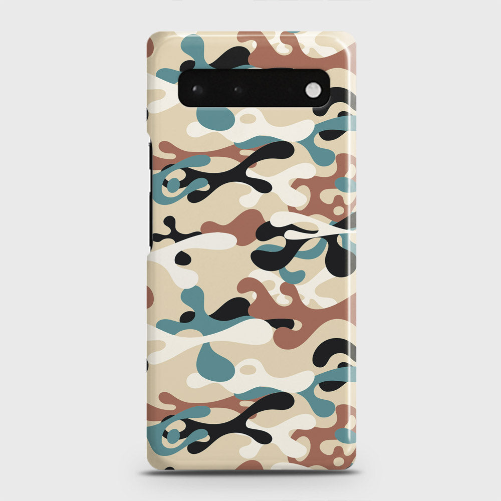 Google Pixel 6 Cover - Camo Series - Black & Brown Design - Matte Finish - Snap On Hard Case with LifeTime Colors Guarantee