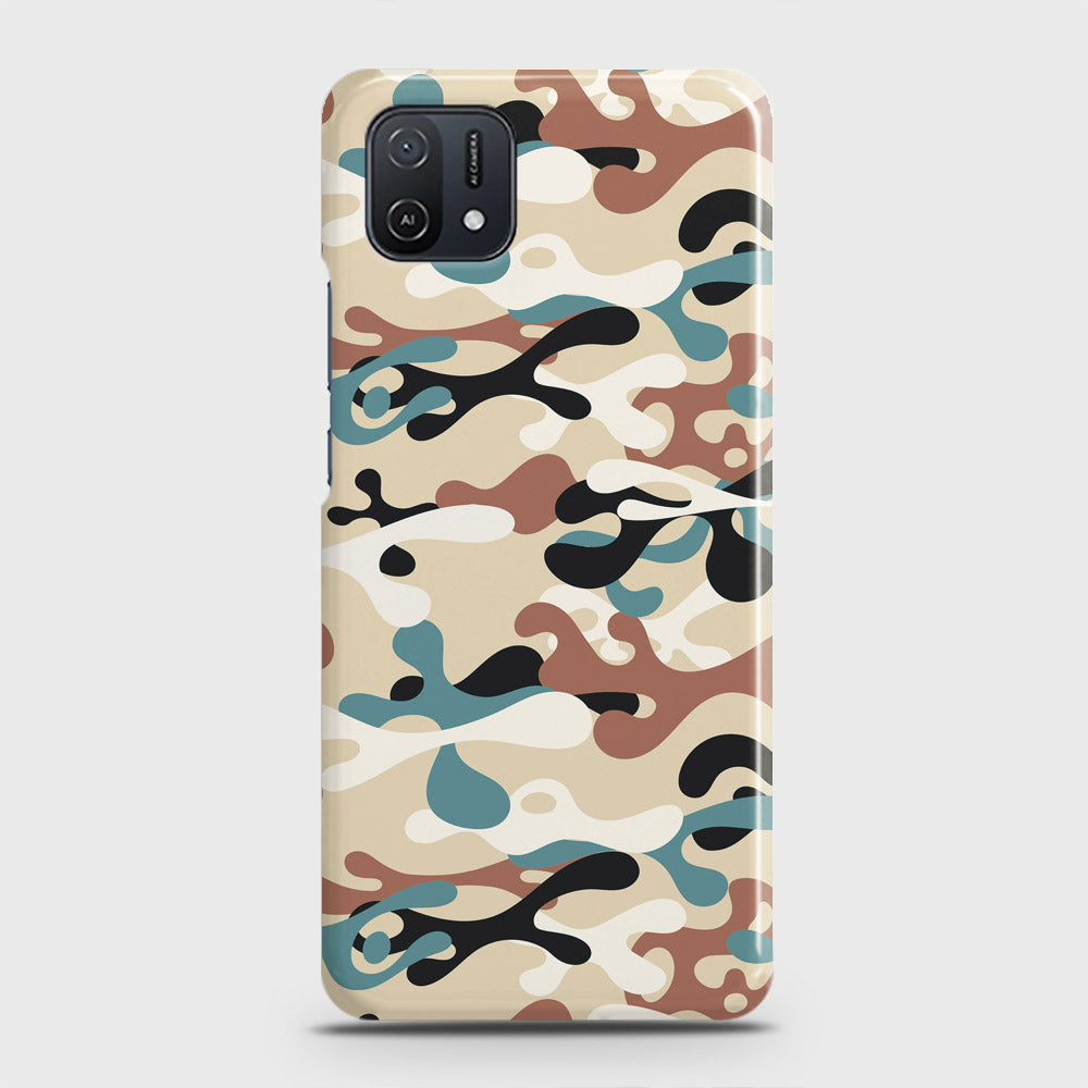 Oppo A16K Cover - Camo Series - Black & Brown Design - Matte Finish - Snap On Hard Case with LifeTime Colors Guarantee