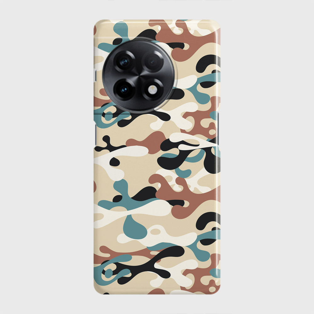 OnePlus 11R Cover - Camo Series - Black & Brown Design - Matte Finish - Snap On Hard Case with LifeTime Colors Guarantee