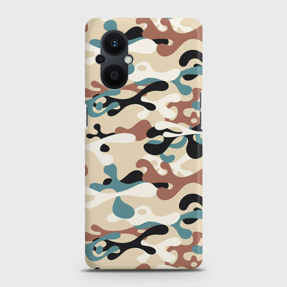 Oppo F21 Pro 5G Cover - Camo Series - Black & Brown Design - Matte Finish - Snap On Hard Case with LifeTime Colors Guarantee