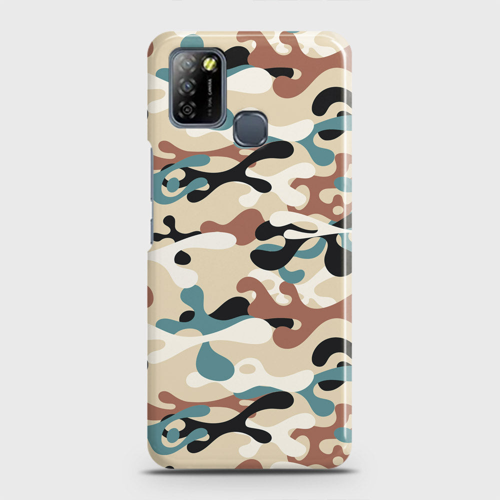 Infinix Smart 5 Cover - Camo Series - Black & Brown Design - Matte Finish - Snap On Hard Case with LifeTime Colors Guarantee