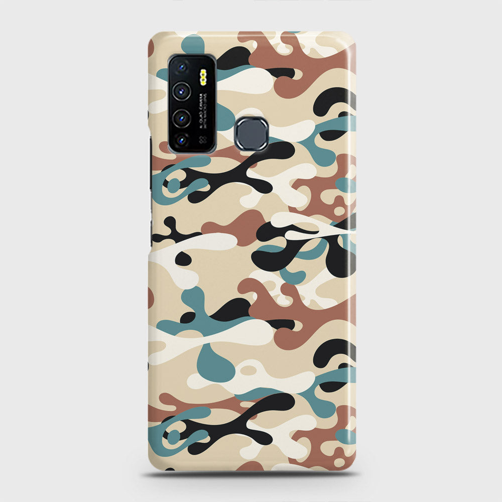 Infinix Hot 9 Cover - Camo Series - Black & Brown Design - Matte Finish - Snap On Hard Case with LifeTime Colors Guarantee