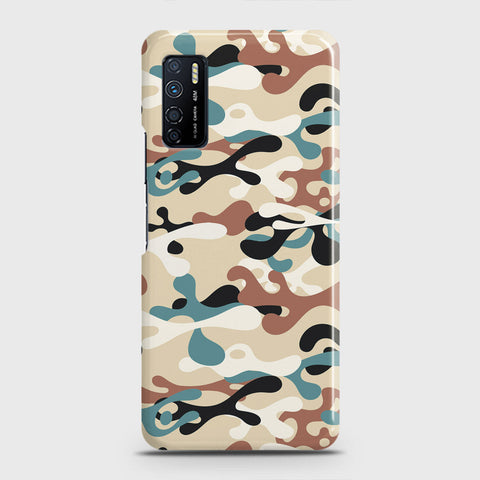 Infinix Note 7 Lite Cover - Camo Series - Black & Brown Design - Matte Finish - Snap On Hard Case with LifeTime Colors Guarantee