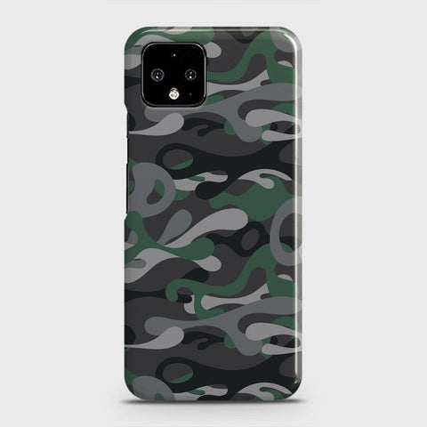 Google Pixel 4 Cover - Camo Series - Green & Grey Design - Matte Finish - Snap On Hard Case with LifeTime Colors Guarantee