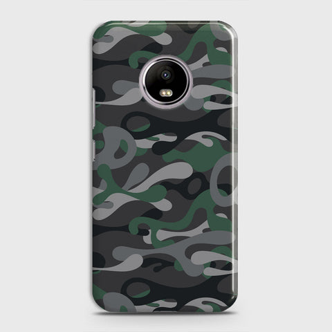 Motorola E4 Plus Cover - Camo Series - Green & Grey Design - Matte Finish - Snap On Hard Case with LifeTime Colors Guarantee