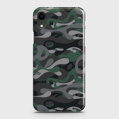 iPhone XR Cover - Camo Series - Green & Grey Design - Matte Finish - Snap On Hard Case with LifeTime Colors Guarantee