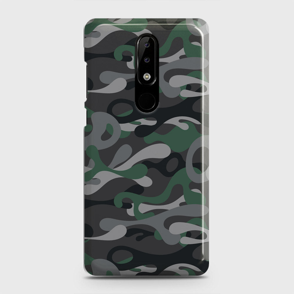 Nokia 3.1 Plus Cover - Camo Series - Green & Grey Design - Matte Finish - Snap On Hard Case with LifeTime Colors Guarantee