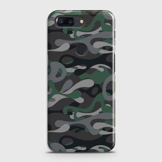 OnePlus 5T  Cover - Camo Series - Green & Grey Design - Matte Finish - Snap On Hard Case with LifeTime Colors Guarantee