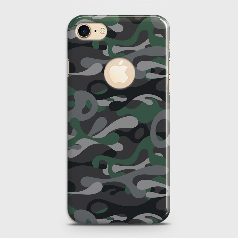 iPhone 7 Cover - Camo Series - Green & Grey Design - Matte Finish - Snap On Hard Case with LifeTime Colors Guarantee