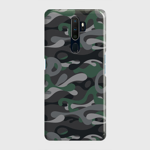 Oppo A5 2020 Cover - Camo Series - Green & Grey Design - Matte Finish - Snap On Hard Case with LifeTime Colors Guarantee