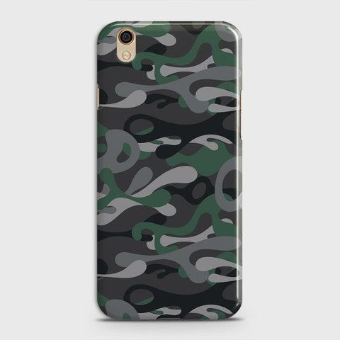 Oppo A37 Cover - Camo Series - Green & Grey Design - Matte Finish - Snap On Hard Case with LifeTime Colors Guarantee