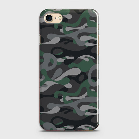 iPhone 7 Cover - Camo Series - Green & Grey Design - Matte Finish - Snap On Hard Case with LifeTime Colors Guarantee