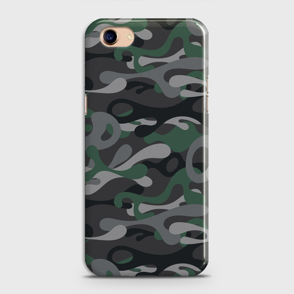 Oppo A83 / A1 Cover - Camo Series - Green & Grey Design - Matte Finish - Snap On Hard Case with LifeTime Colors Guarantee