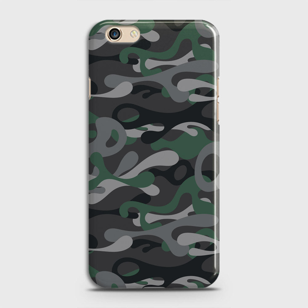 Oppo F3 Cover - Camo Series - Green & Grey Design - Matte Finish - Snap On Hard Case with LifeTime Colors Guarantee