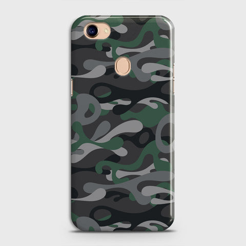 Oppo F7 Cover - Camo Series - Green & Grey Design - Matte Finish - Snap On Hard Case with LifeTime Colors Guarantee