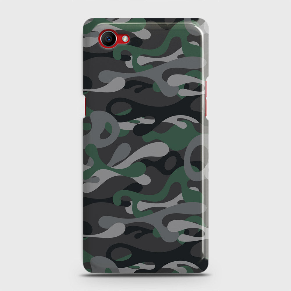 Oppo F7 Youth Cover - Camo Series - Green & Grey Design - Matte Finish - Snap On Hard Case with LifeTime Colors Guarantee