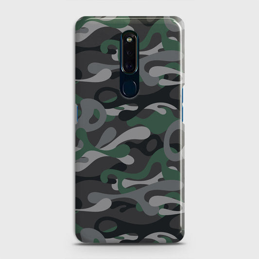 Oppo F11 Cover - Camo Series - Green & Grey Design - Matte Finish - Snap On Hard Case with LifeTime Colors Guarantee