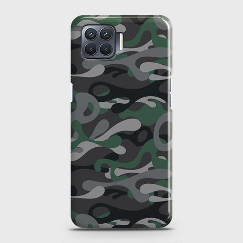 Oppo F17 Cover - Camo Series - Green & Grey Design - Matte Finish - Snap On Hard Case with LifeTime Colors Guarantee