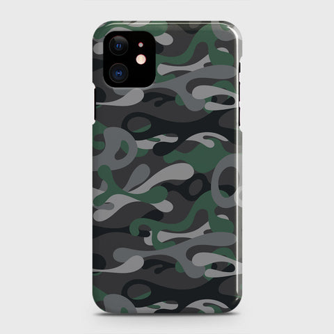 iPhone 12 Cover - Camo Series - Green & Grey Design - Matte Finish - Snap On Hard Case with LifeTime Colors Guarantee