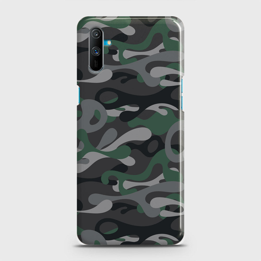 Realme C3 Cover - Camo Series - Green & Grey Design - Matte Finish - Snap On Hard Case with LifeTime Colors Guarantee