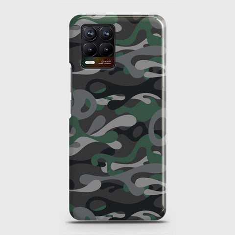 Realme 8 Cover - Camo Series - Green & Grey Design - Matte Finish - Snap On Hard Case with LifeTime Colors Guarantee