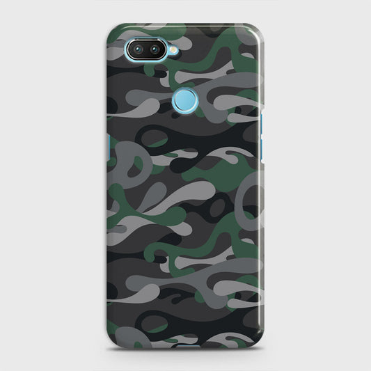 Xiaomi Mi 8 Lite Cover - Camo Series - Green & Grey Design - Matte Finish - Snap On Hard Case with LifeTime Colors Guarantee