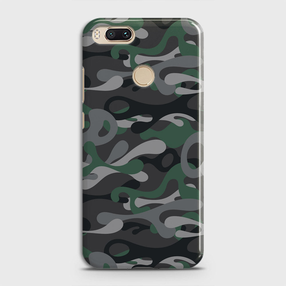 Xiaomi Mi A1 Cover - Camo Series - Green & Grey Design - Matte Finish - Snap On Hard Case with LifeTime Colors Guarantee