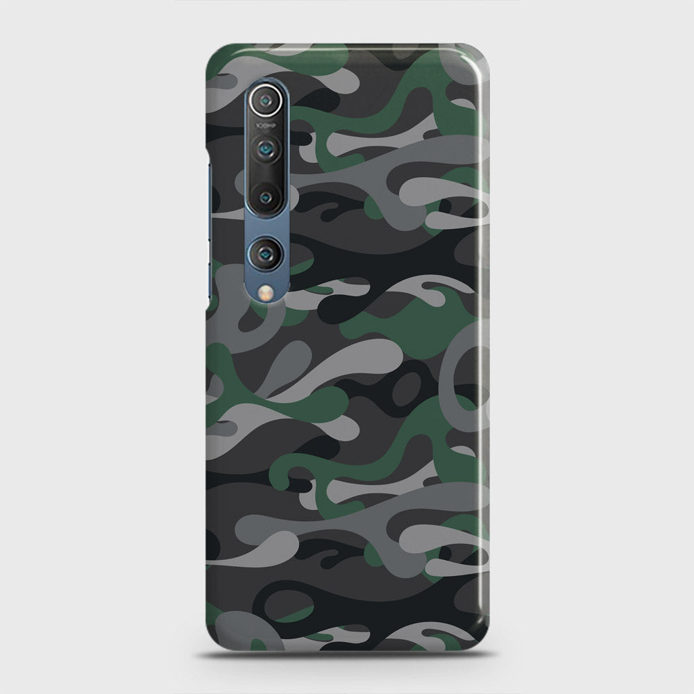 Xiaomi Mi 10 Pro Cover - Camo Series - Green & Grey Design - Matte Finish - Snap On Hard Case with LifeTime Colors Guarantee