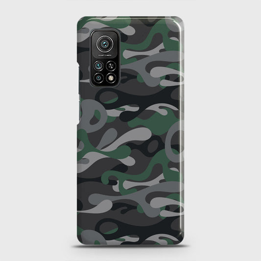 Xiaomi Mi 10T Cover - Camo Series - Green & Grey Design - Matte Finish - Snap On Hard Case with LifeTime Colors Guarantee