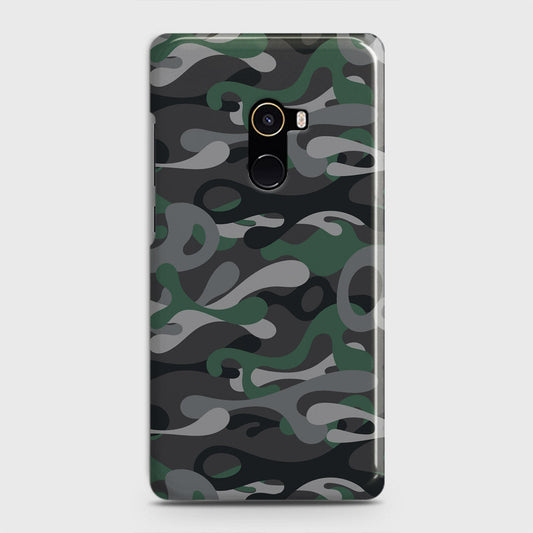 Xiaomi Mi Mix 2 Cover - Camo Series - Green & Grey Design - Matte Finish - Snap On Hard Case with LifeTime Colors Guarantee