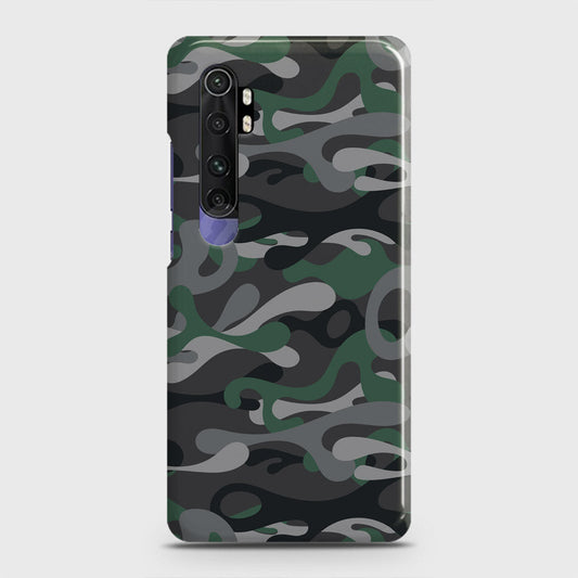 Xiaomi Mi Note 10 Lite Cover - Camo Series - Green & Grey Design - Matte Finish - Snap On Hard Case with LifeTime Colors Guarantee