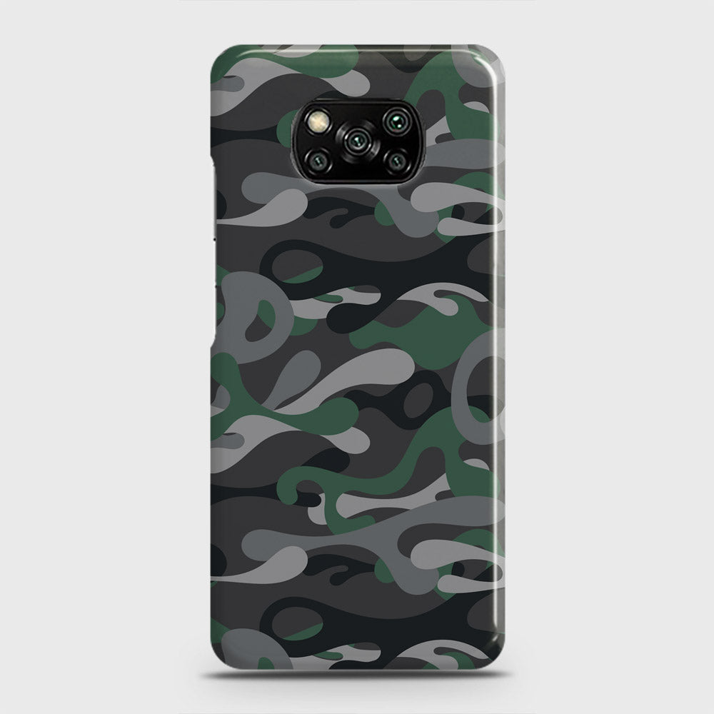 Xiaomi Poco X3 Pro Cover - Camo Series - Green & Grey Design - Matte Finish - Snap On Hard Case with LifeTime Colors Guarantee