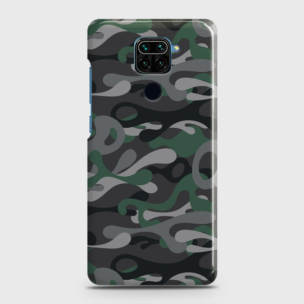 Xiaomi Redmi Note 9 Cover - Camo Series - Green & Grey Design - Matte Finish - Snap On Hard Case with LifeTime Colors Guarantee