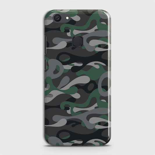 Vivo V7 Plus Cover - Camo Series - Green & Grey Design - Matte Finish - Snap On Hard Case with LifeTime Colors Guarantee