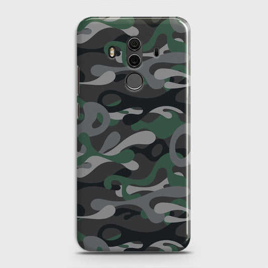 Huawei Mate 10 Pro Cover - Camo Series - Green & Grey Design - Matte Finish - Snap On Hard Case with LifeTime Colors Guarantee