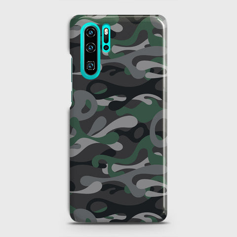 Huawei P30 Pro Cover - Camo Series - Green & Grey Design - Matte Finish - Snap On Hard Case with LifeTime Colors Guarantee