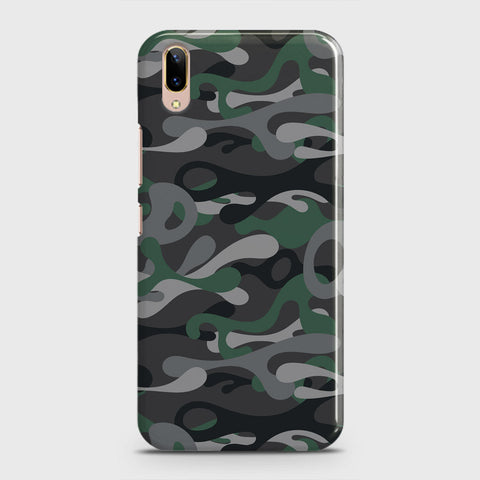 Vivo V11 Pro Cover - Camo Series - Green & Grey Design - Matte Finish - Snap On Hard Case with LifeTime Colors Guarantee