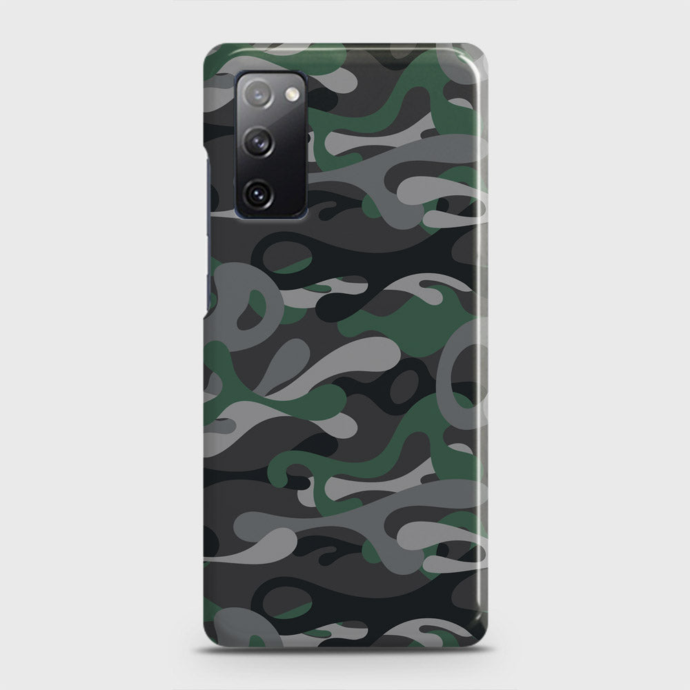 Samsung Galaxy S20 FE Cover - Camo Series - Green & Grey Design - Matte Finish - Snap On Hard Case with LifeTime Colors Guarantee