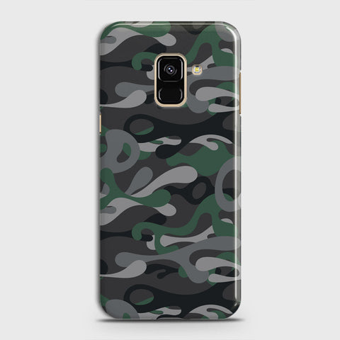 Samsung Galaxy A6 2018 Cover - Camo Series - Green & Grey Design - Matte Finish - Snap On Hard Case with LifeTime Colors Guarantee