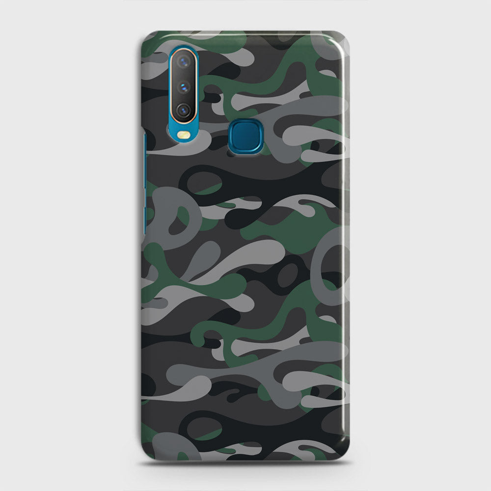 Vivo Y17 Cover - Camo Series - Green & Grey Design - Matte Finish - Snap On Hard Case with LifeTime Colors Guarantee