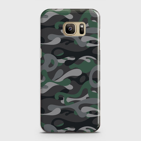 Samsung Galaxy S7 Cover - Camo Series - Green & Grey Design - Matte Finish - Snap On Hard Case with LifeTime Colors Guarantee