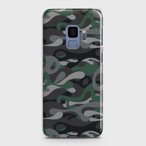 Samsung Galaxy S9 Cover - Camo Series - Green & Grey Design - Matte Finish - Snap On Hard Case with LifeTime Colors Guarantee