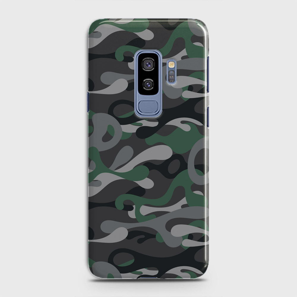 Samsung Galaxy S9 Plus Cover - Camo Series - Green & Grey Design - Matte Finish - Snap On Hard Case with LifeTime Colors Guarantee