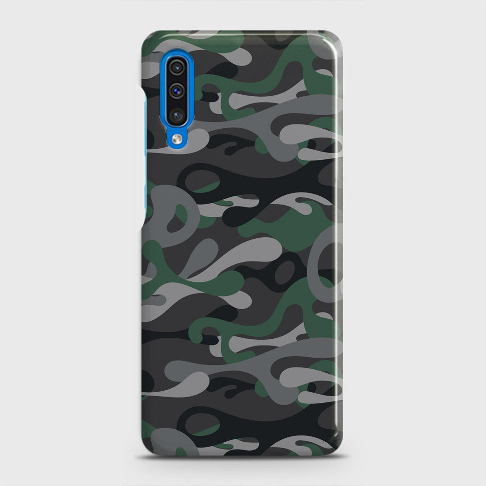 Samsung Galaxy A50 Cover - Camo Series - Green & Grey Design - Matte Finish - Snap On Hard Case with LifeTime Colors Guarantee