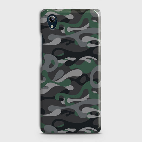 Vivo Y90 Cover - Camo Series  - Green & Grey Design- Matte Finish - Snap On Hard Case with LifeTime Colors Guarantee