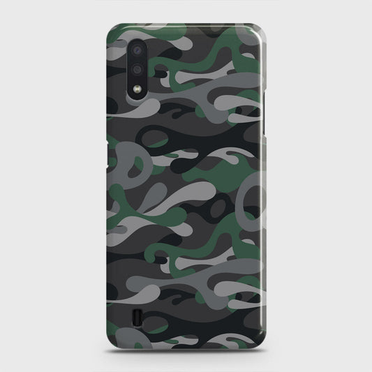 Samsung Galaxy A01 Cover - Camo Series - Green & Grey Design - Matte Finish - Snap On Hard Case with LifeTime Colors Guarantee