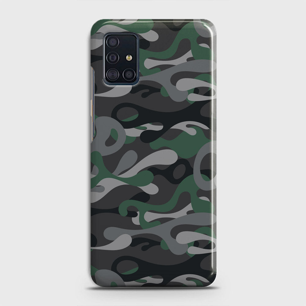 Samsung Galaxy A51 Cover - Camo Series - Green & Grey Design - Matte Finish - Snap On Hard Case with LifeTime Colors Guarantee